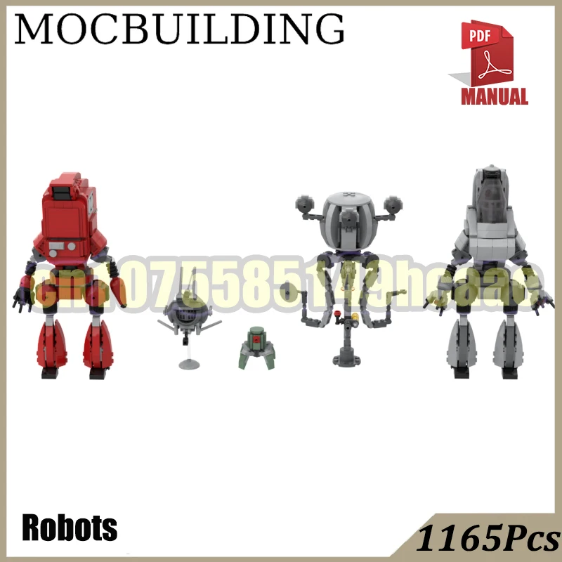 Eyeboted Robot Liberators Model MOC Building Block Mr-Handy Construction Blocks Nukatroned Toys Birthday Gift