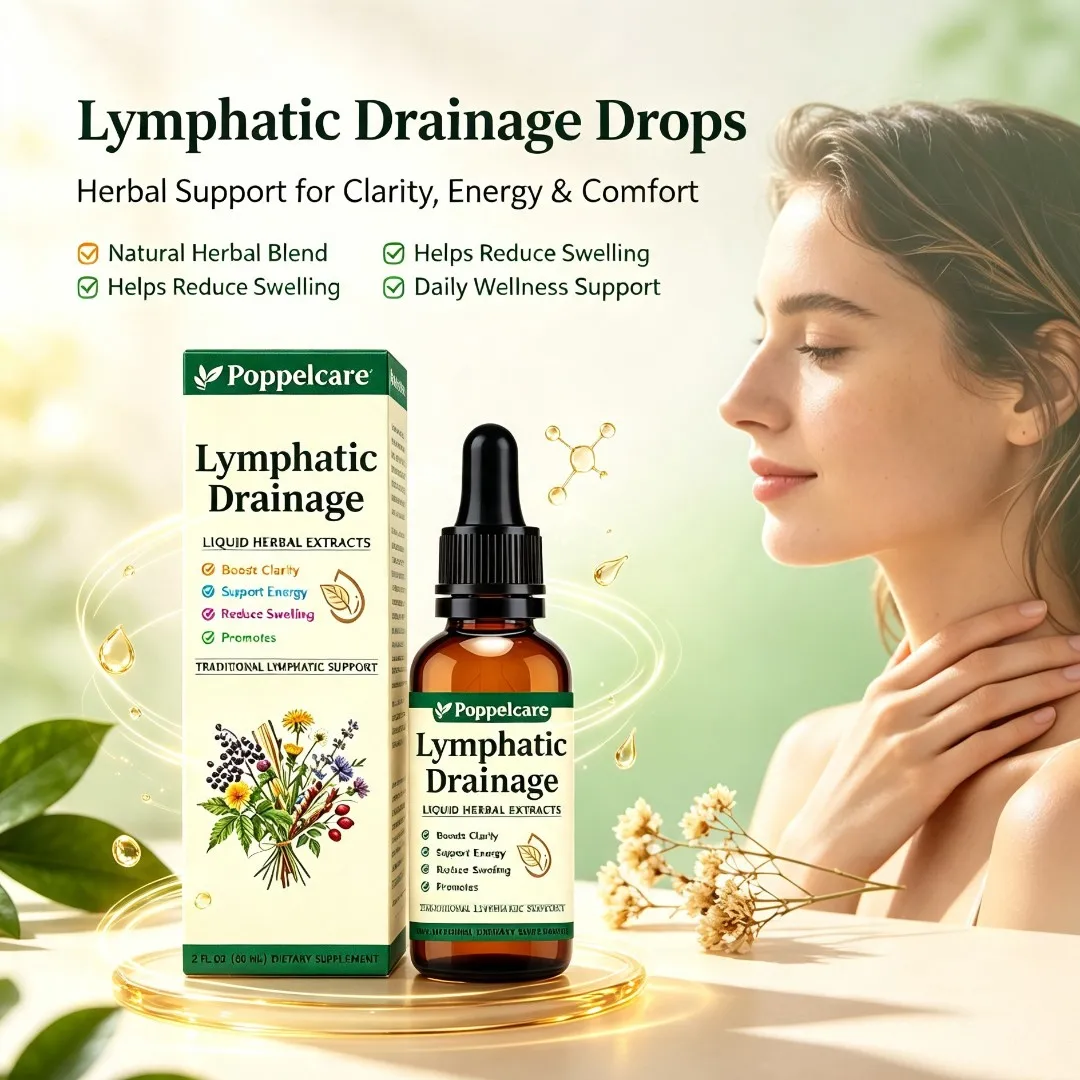Natural Herbal Lymphatic Care Drops 60ml Daily Body Care Serum Reduce Edema Swelling High Absorption For Women & Men