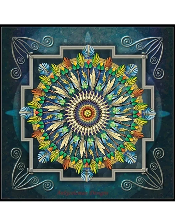 

Modern Mandalas 1 - Needlework for embroidery DIY DMC High Quality - Counted Cross Stitch Kits 14 ct Oil painting