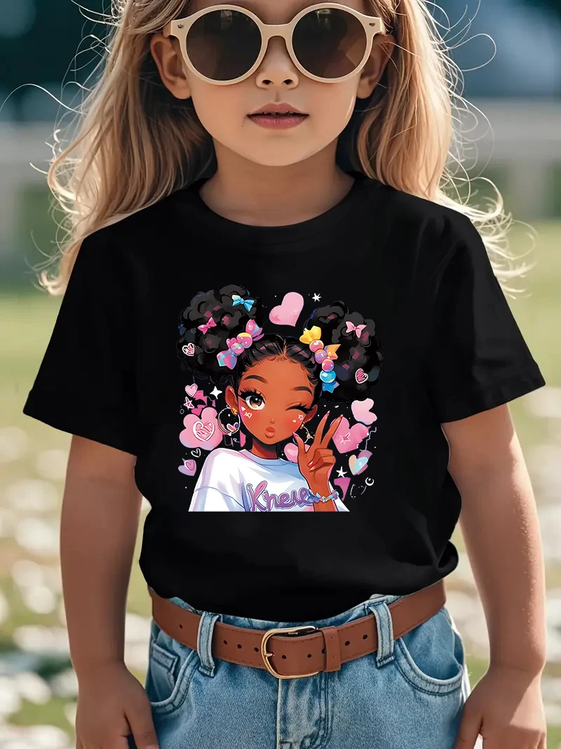 

Cartoon Girl Patterned Shirt - Hot Girl Style Regular T-Shirt Short Sleeve - Unique Casual Top - Must-Have For Gift Giving