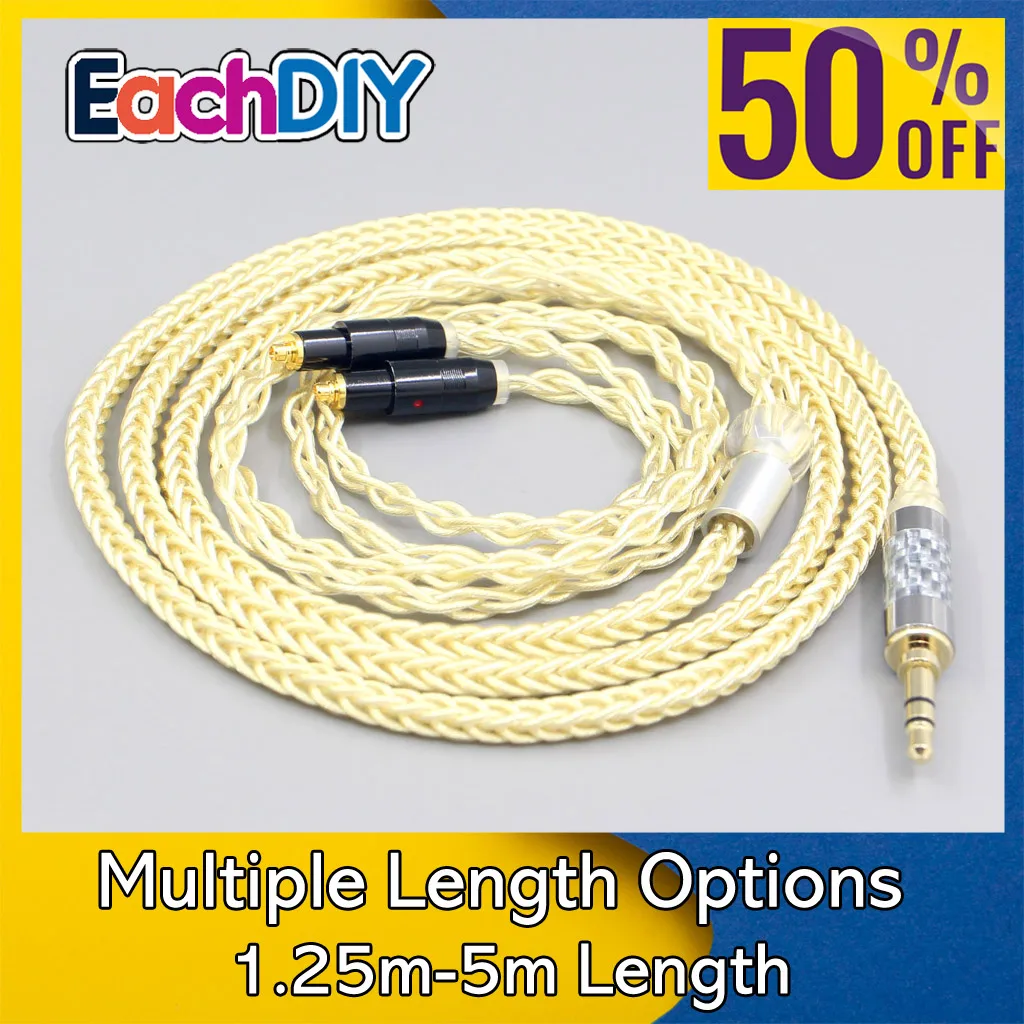 

8 Core Gold Plated + Palladium Silver OCC Alloy Cable For Shure SRH1540 SRH1840 SRH1440 Earphone headset Headphone LN007625