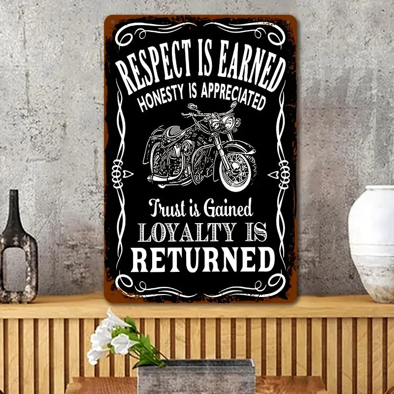  Vintage Motorcycle Metal Sign - 