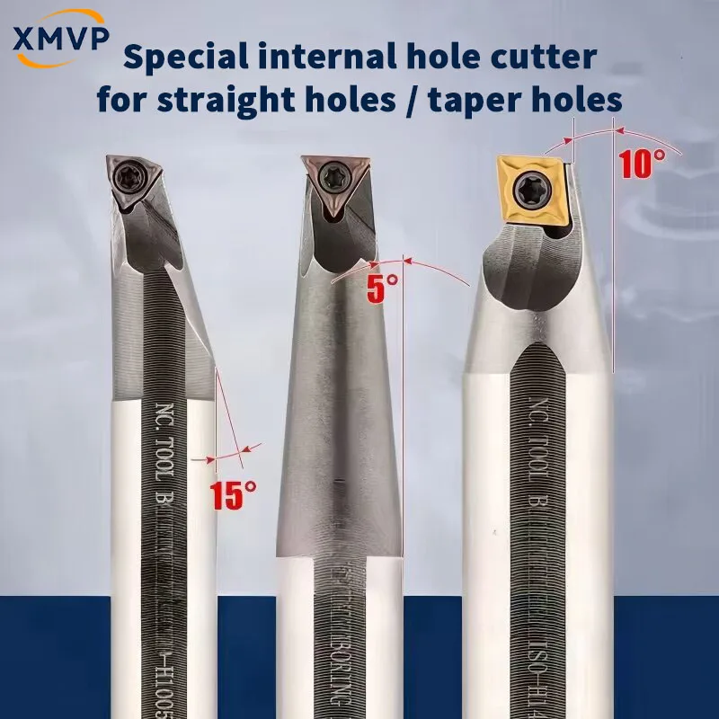Conical high-speed steel integral anti-vibration inner hole tool post 10° 5° 15° Outer diameter head straight hole