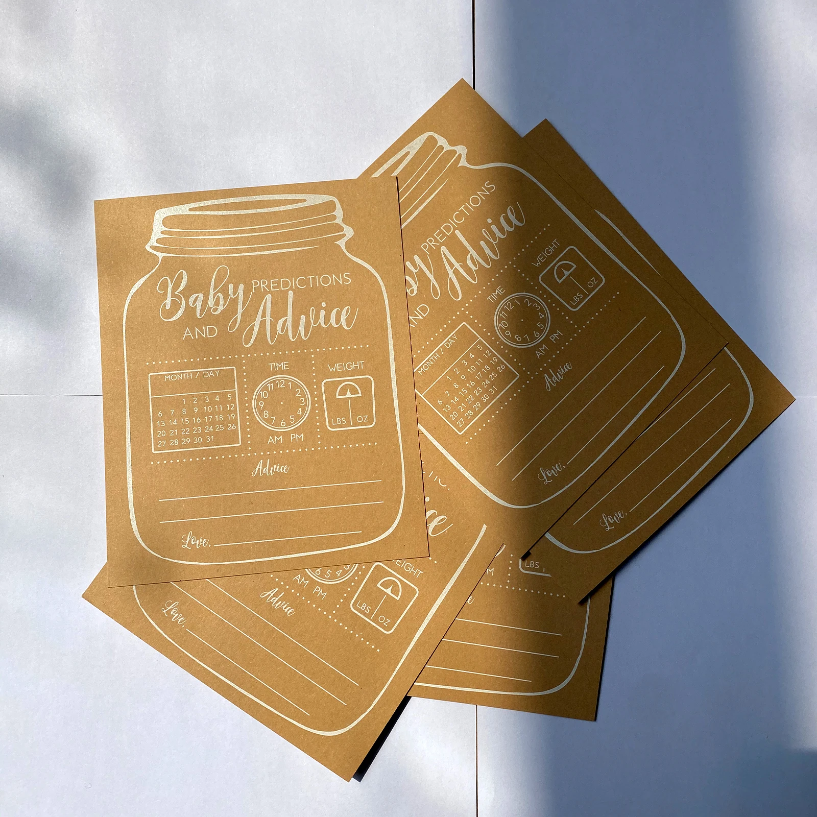 10pcs Baby Baptist Party Kraft Paper Baby Suggestion Blessing Prediction Card