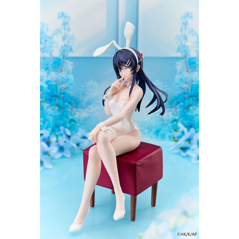 Original Genuine ANIPLEX Rascal Does Not Dream Of Bunny Girl 21cm Sakurajima Mai Sitting Position Action Figure Model Toy  Gifts