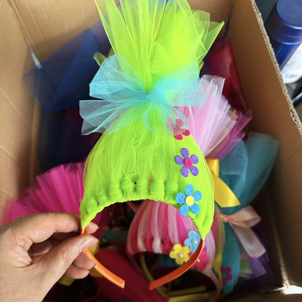 Trolle Papryka Księżniczka Impreza Występ Akcesoria do Włosów Personalizowane Dziecięce Opaski Halloween Cosplay Rekwizyty Nakrycie Głowy Prezent