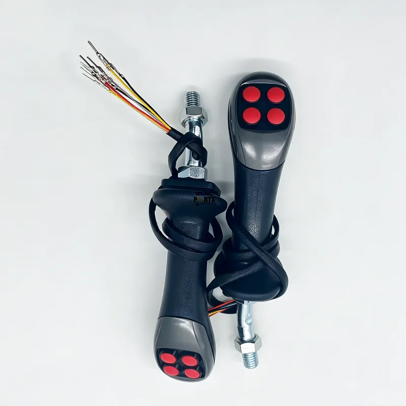4 Button Excavator Hydraulic Electric Control Joystick Excavator Modified Wood Grapple Log Grab Attachment Joystick Handle Assy