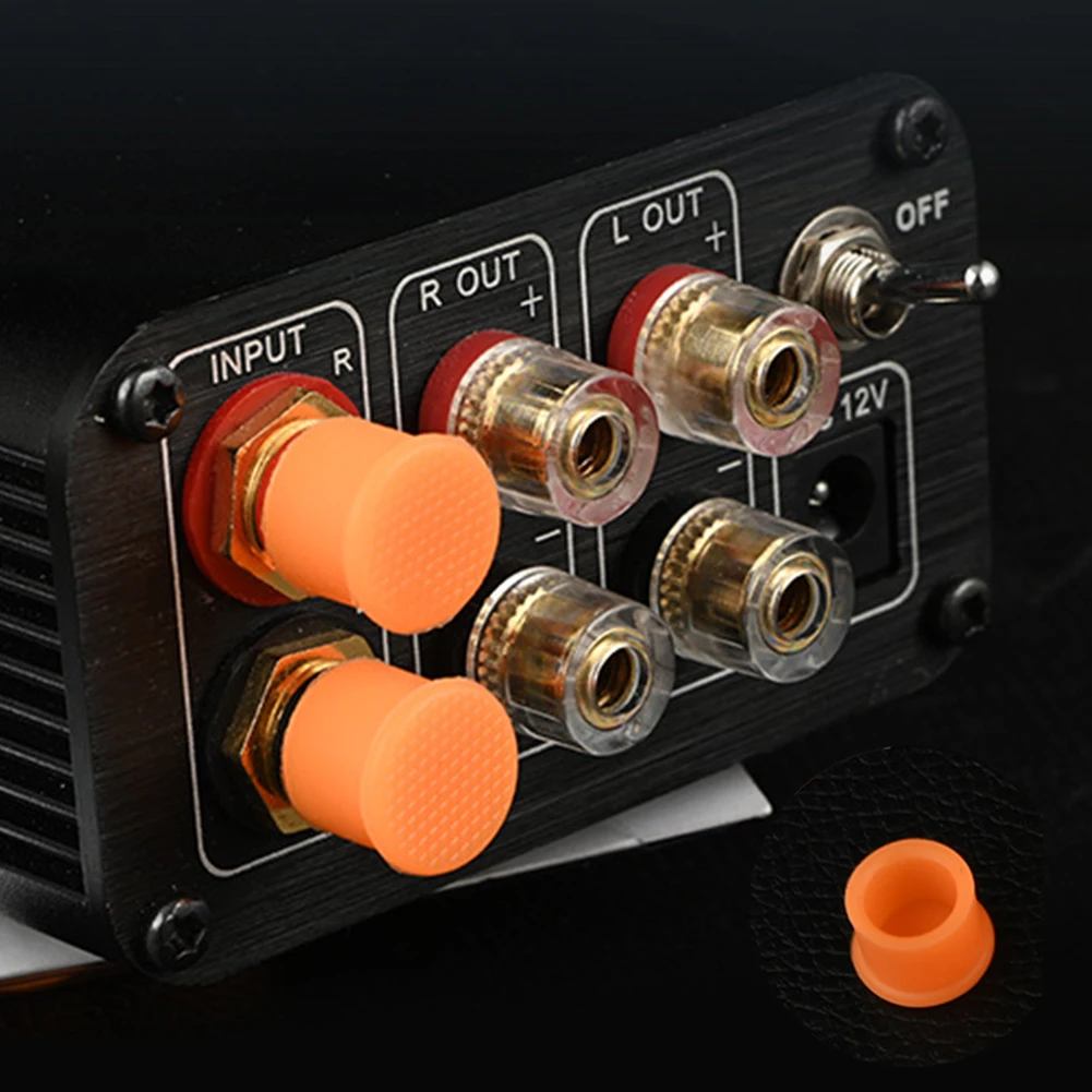 12 szt RCA żeńskie gniazdo pokrywa plastikowa RCA żeńska osłona ochronna osłona przeciwpyłowa do wzmacniacza DVD AV odbiornik RV