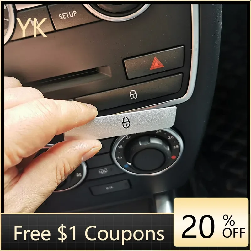 

Для Land Rover Freelander 2 2013-2015 алюминиевый сплав серебристый автомобиль треугольная кнопка предупреждения рамка крышка интерьерные автомобильные аксессуары