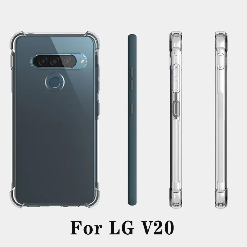 For LG V20 H990 H918 H910 Case Shockproof Silicone Bumper TPU Soft Back Cover Clear Phone Case for LG V20 F800L F800S F800K H915