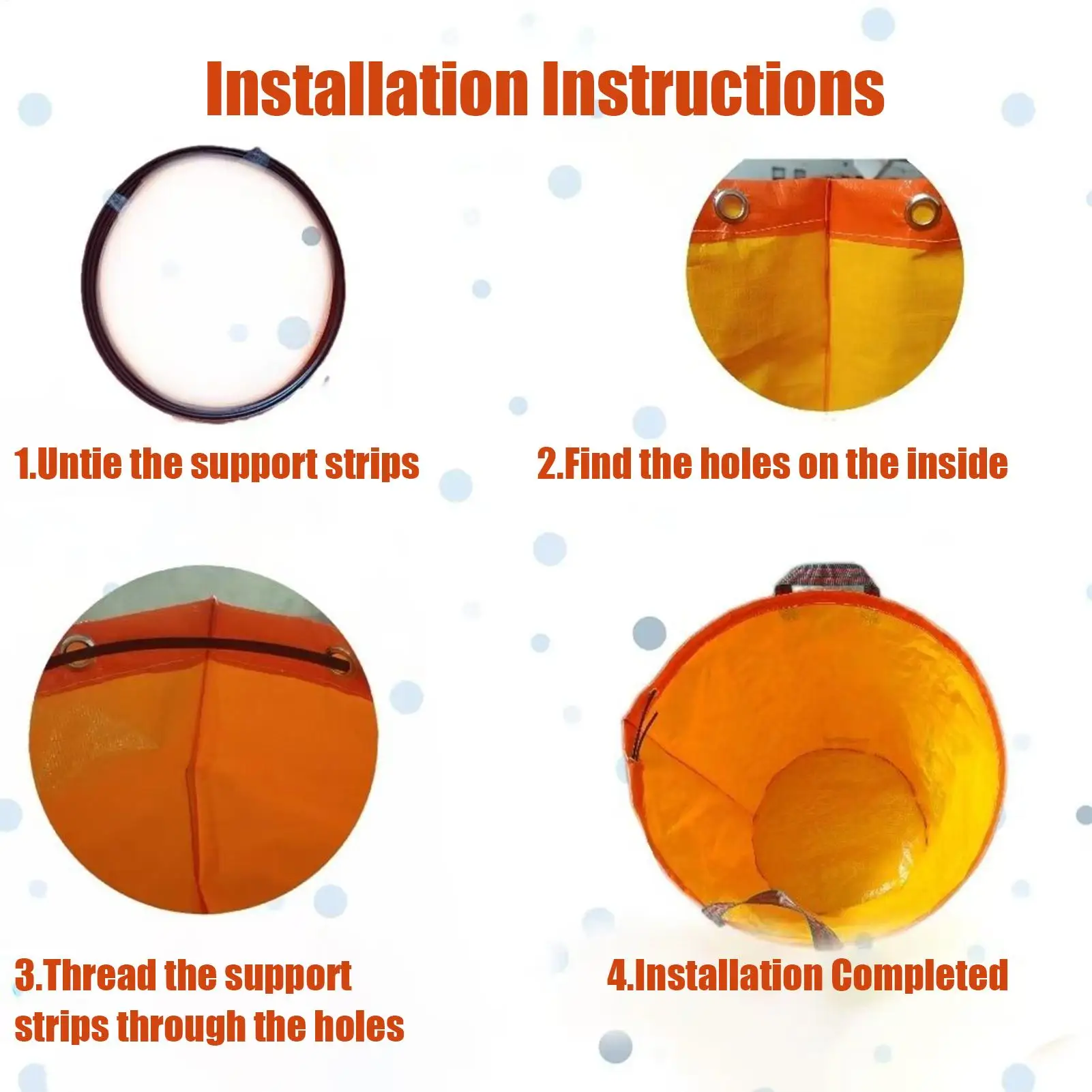 Сумка с листьями на Хэллоуин, многоразовая сумка для хранения листьев тыквы на Хэллоуин, 272 л, наружное украшение, контейнер для мусора с осенней ручкой для