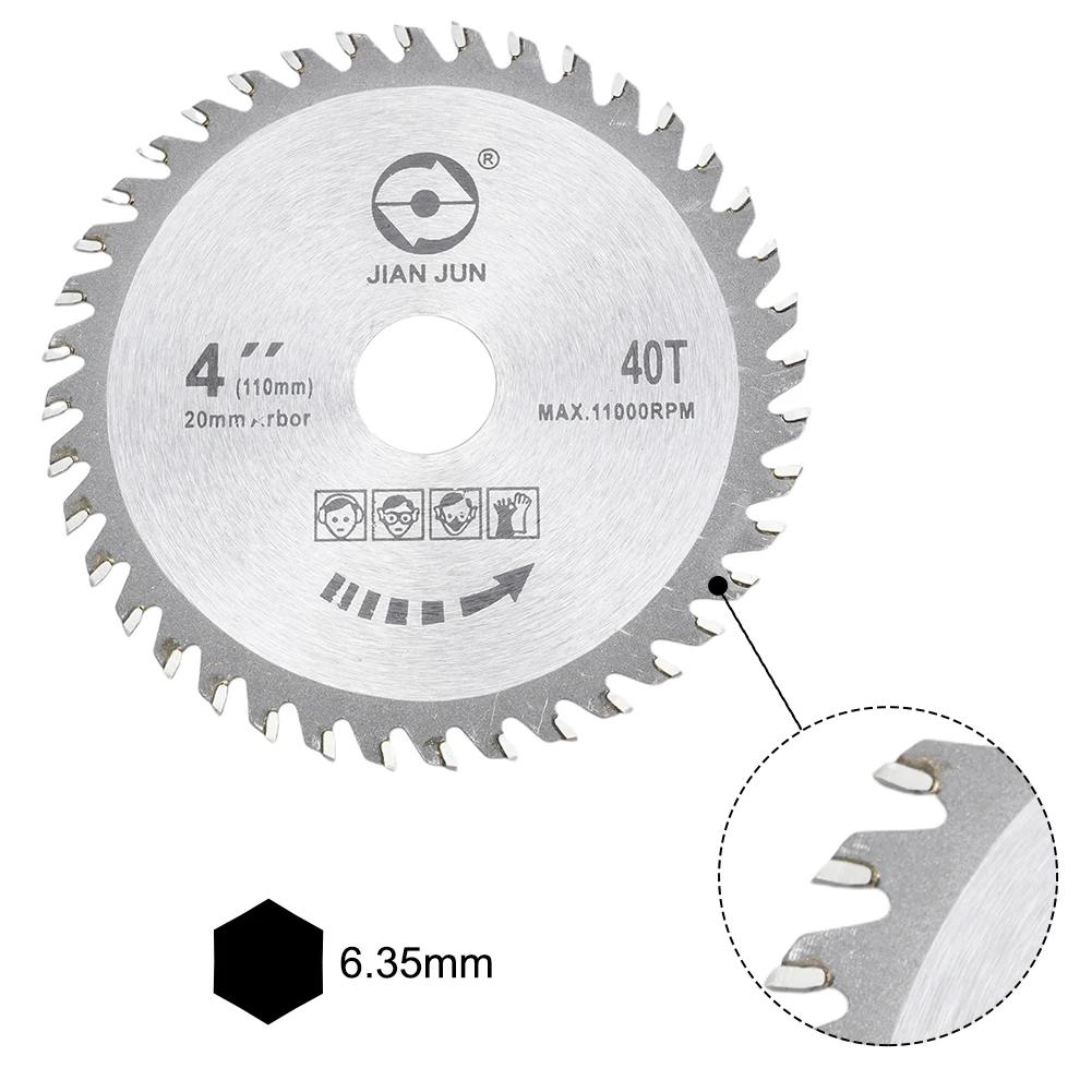 Disco per sega da 4 \" Parti metalliche da 40 pollici Utensile rotondo Accessori per la lavorazione del legno Smerigliatrice circolare da 40 denti 40T 2019 Pratico