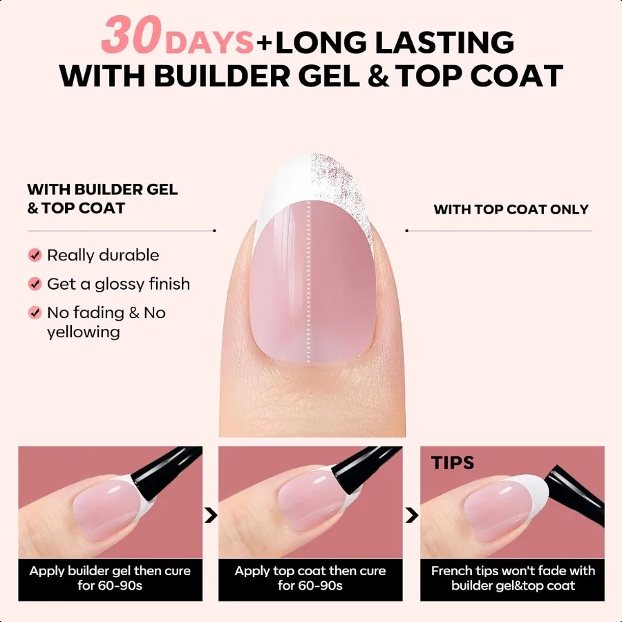 Franse Tip Pr op Nagels 150 Stuks Korte Amandel Nepnagels met Nageldoos Roze Gel Nageltips voor Vrouwen Zachte Lijmnagels voor Natuurlijk