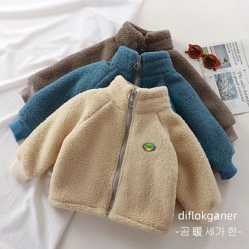 Children Lamb Fleece Coat Plush Boys Coat Girl Winter Jacket Kid Coat for Girl Winer Clothes for Girl Abrigos Para Niñas 아동외투