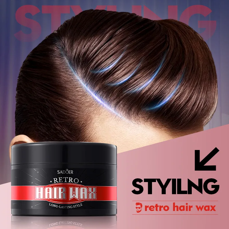 Retro Hair Wax With Strong Styling And Natural Fluffy Hair Mud Gel Cream Non-Greasy Style For Men Women Broken Hair Artifact