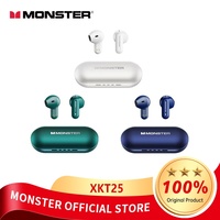 Monster XKT25 Wireless Bluetooth Earphones TWS Hifi Stereo Headphones Gaming Headset Noise Reduction Sports Earbuds With Mic