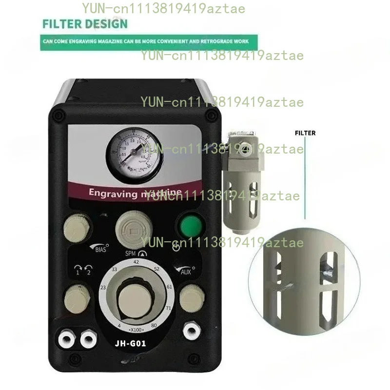 JH-G01 Jewelry Engraving Machine Pneumatic Double Head Engraving Tool Gold Silver Jewellery Crafts Making Quick Engraver Device