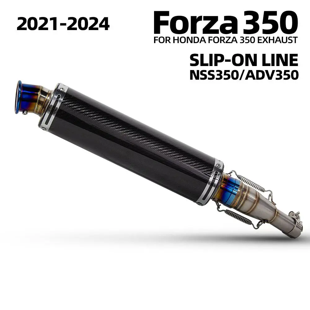 

Motorcycle Slip on Line Exhaust For Honda NSS350 ADV350 Forza350 21-24 years Middle Pipe Hurricane GP-89 Muffler with DB Killer