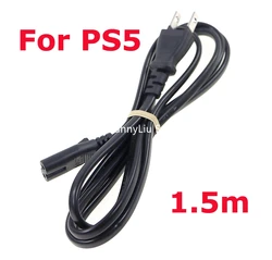 1pc US plug Original 1.5m 2-Prong Port AC Power Cord Cable For PS5 Power Supply Connect Cord