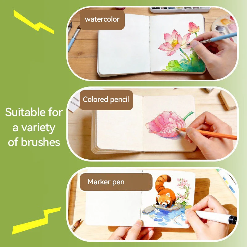 20/100 Sheets Watercolor Painting Book Coloring Book Cats/Dogs/Plants Picture Gouache Drawing Picture Coloring Painting Paper
