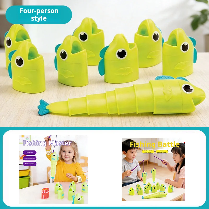 Fishing Master Party Social Games Extendable Fishing Table for Battle Mini-Games - Educational Puzzle Toy for Tik Tok Children