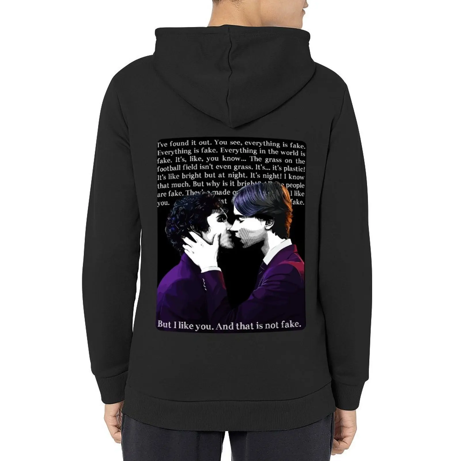 

Young Royals Simon And Wilhelm With Quote On Black Hoodie autumn korean clothes graphic t shirts men new in hoodies and blouses