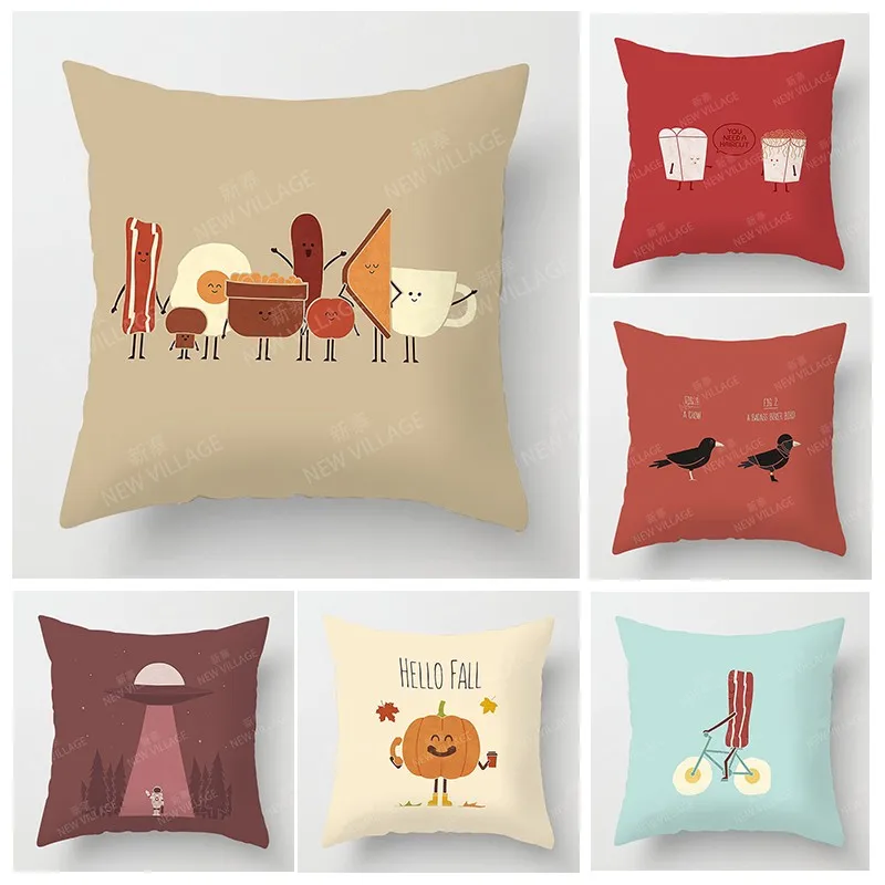 

Nordic home decor throw pillowcase sofa Cushion cover modern 45x45cm 45*45 50x50 60*60cm Child kawaii Cartoon 40*40 living room