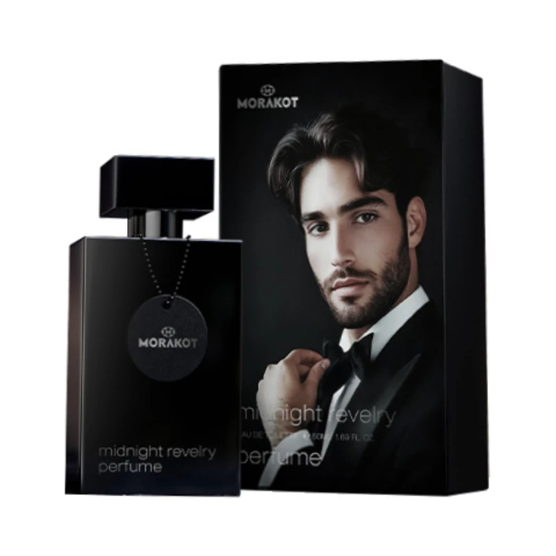 Perfume de Carnaval de medianoche de 50ml, fragancia duradera, fragancia de madera, elimina el olor, atmósfera de citas, Perfume encantador para el cuerpo para hombres