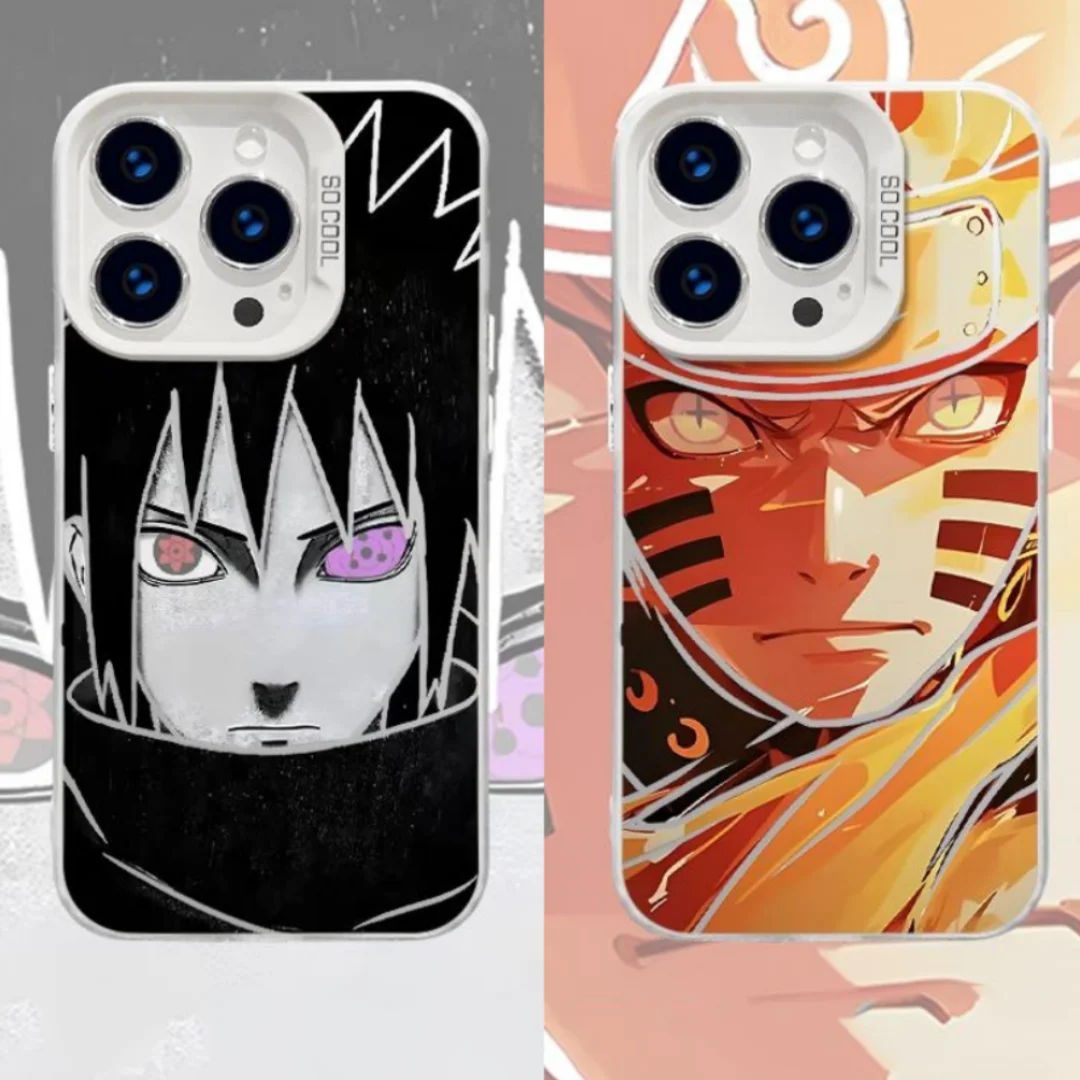 Animación Naruto Sasuke funda de teléfono para Apple iPhone 11 12 13 14 15 16 17 Pro Max Plus Air 3D dibujos animados NARUTO cubierta a prueba de golpes