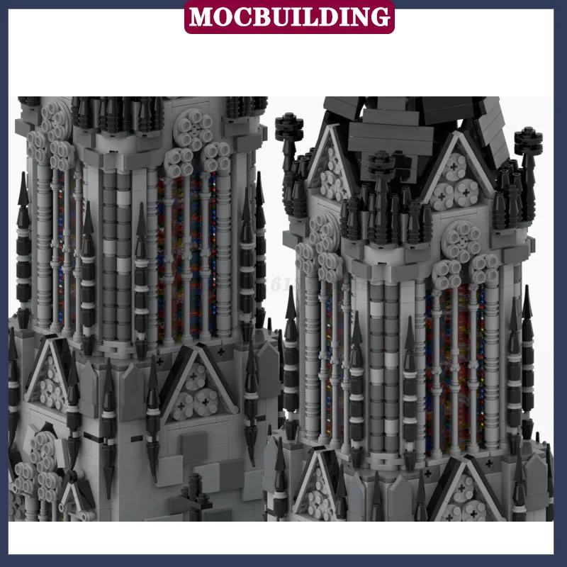 MOC Street View Castle Cathedral Model Building Block Set Building Collection Children's Toys Birthday Gift