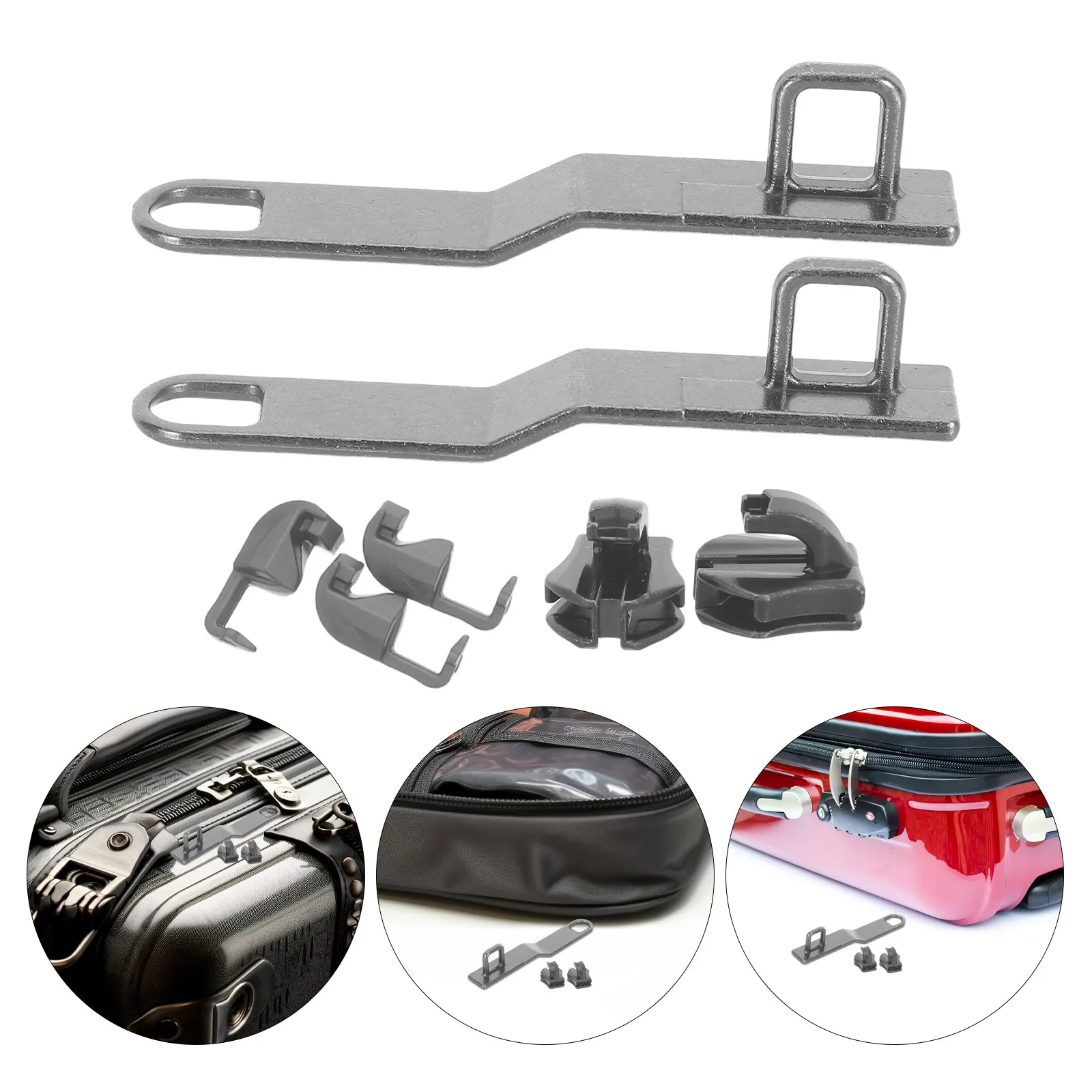 

2Sets Luggage Zipper Replacement Heavy Duty Metal Pulls Sliders for Backpack Suitcase DIY Repair Supplies Zipper Tab Hardware