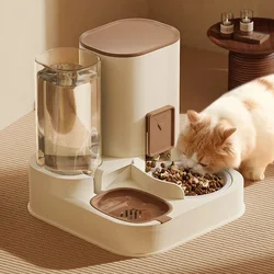 2 in 1 Cat Food Dispenser Feeder Dog Feeding & Watering Supplies Automatic Feeder for Cats Dogs Drinking Water Bowl Pet Supplies