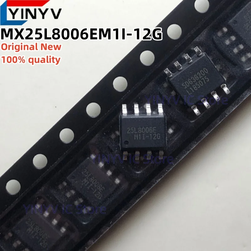 10Pcs MX25L8006EM1I-12G SOP-8 MX25L8006EM1I MX25L8006E 25L8006E 25L8006EM1I-12G 8M-BIT CMOS SERIAL FLASH 100% New original