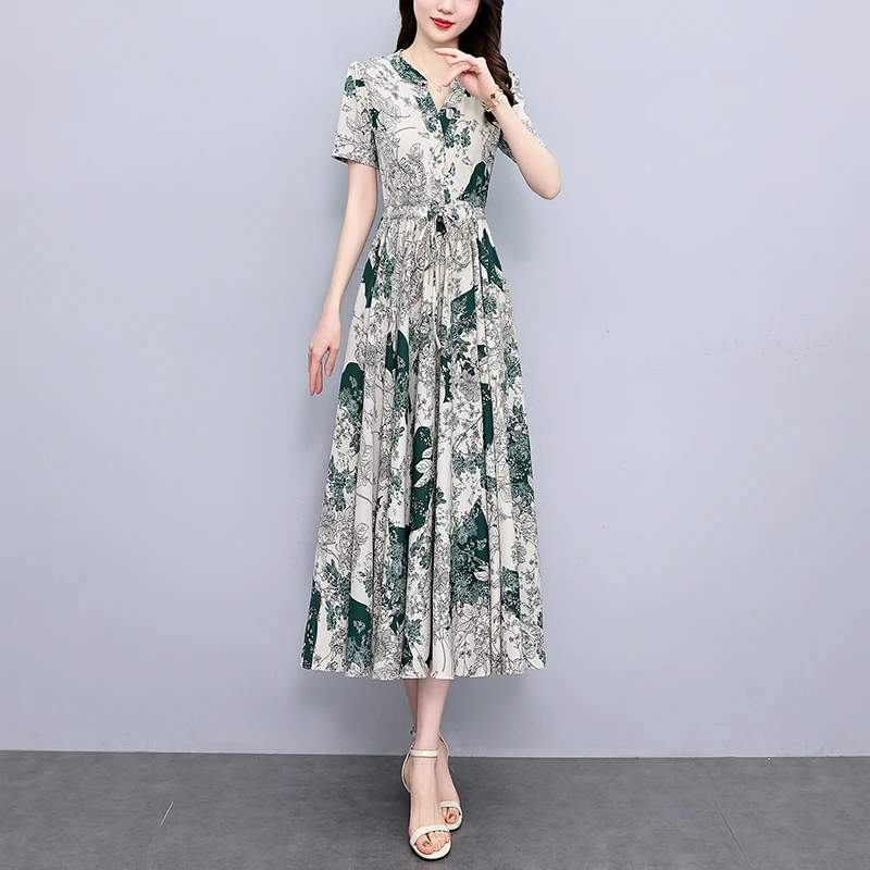 خمر Bodycon الشيفون الأزهار بوهو شاطئ فستان الشمس 2025 عادية الأخضر ليلة ميدي فستان المرأة أنيقة حفلة فاخرة حفلة موسيقية فستان طويل