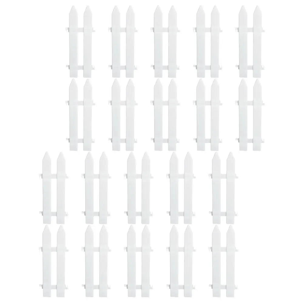 

20Pcs Christmas Fence Plastic Garden Border Divider Lawn Fence Balcony Courtyard Outdoor Decoration Garden Decoration