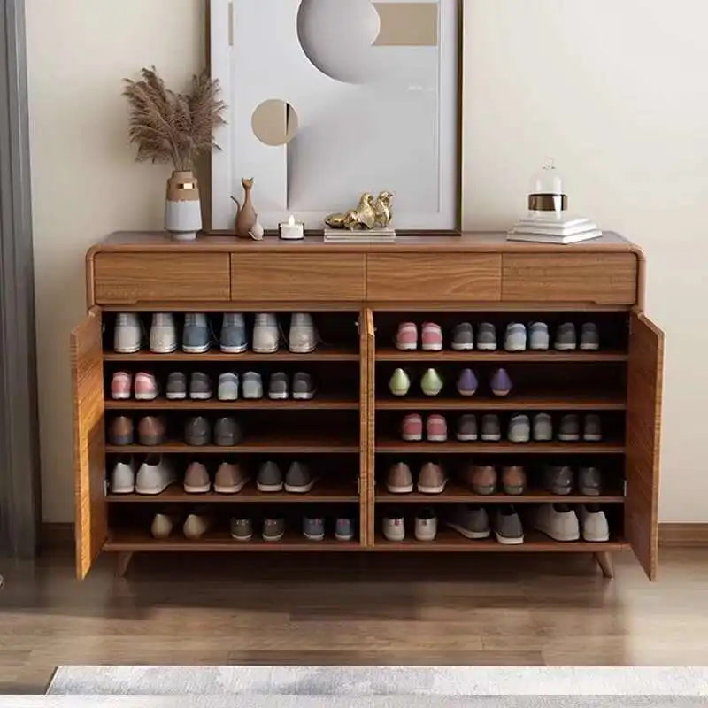 &Wooden Organizer Shoe Cabinet Storage Mobile Dorm Essentials Shoe Shelf Hidden Bedroom Vertical Archivadores Hotel Furniture