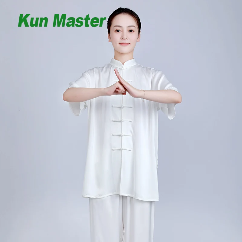 

Костюм для тай-чи и кунг-фу: традиционная китайская униформа для боевых искусств для женщин и мужчин, с блеском и струящимся силуэтом