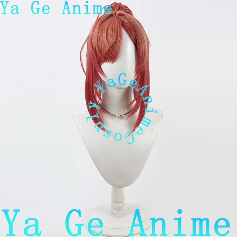 Ya Ge Anime VTuber Ichijo Ririka Lockige Pferdeschwanz Cosplay Perücke Anime Spiele Halloween Karneval Party Synthetische Hitzebeständige Haar