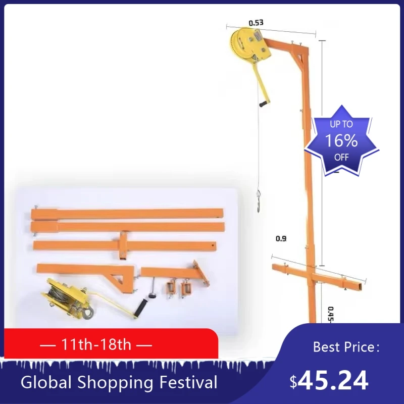 

1908 1200 фунтов ручной подъемный кран самоблокирующаяся лебедка из нержавеющей стали для установки на открытом воздухе кондиционера 922