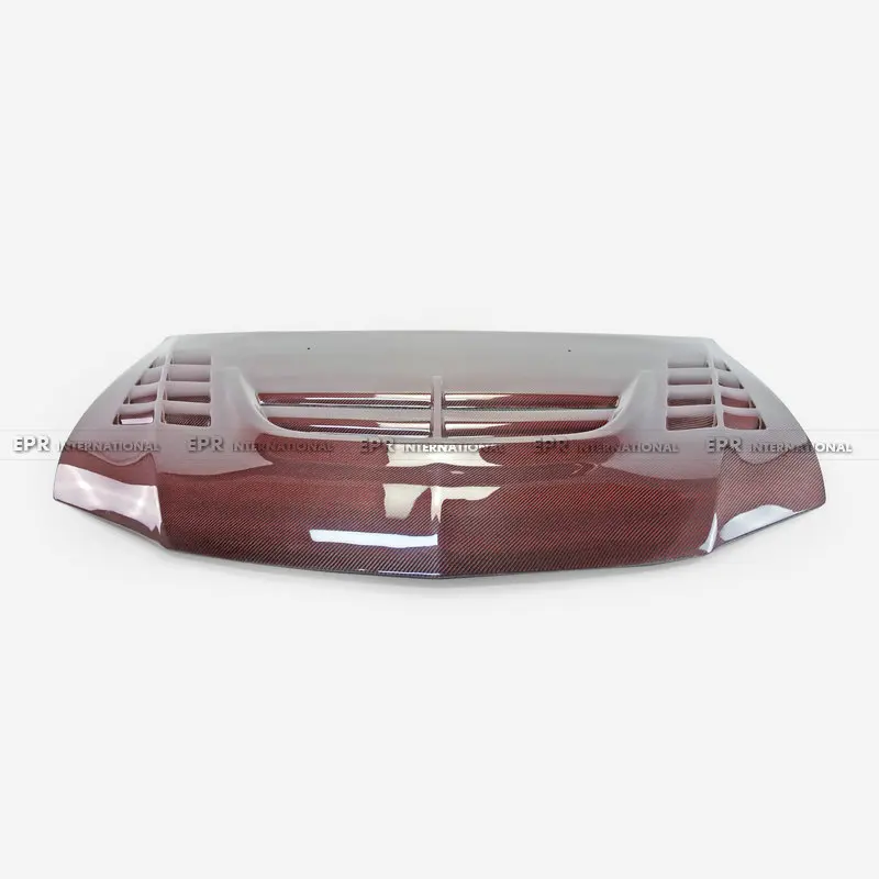 For Mitsubishi EVO 8 9 VTX Cyber Evo  Hood (Track Version)(with hood latch) red carbon