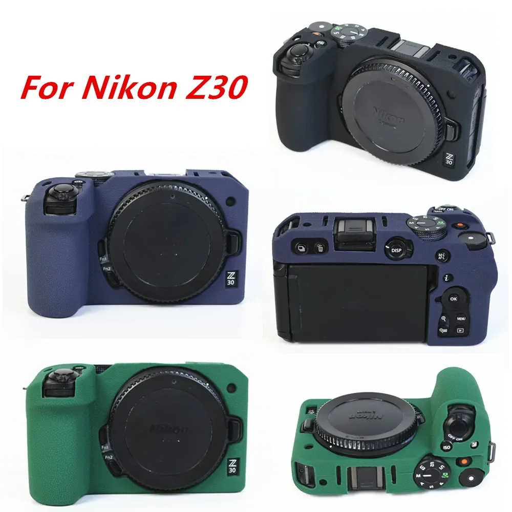 For Nikon Z30 Z5 Z6 Z7 Z6II Z7II Camera Bag Silicone Armor Skin Case Body Cover Anti-skid Texture Design Mirrorless Cameras