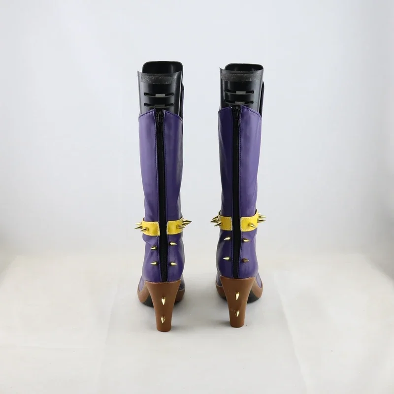 Anime Equestria Girls Adagio Dazzle Cosplay Kostuum Schoenen Handgemaakte Paarse Kunstleer Laarzen