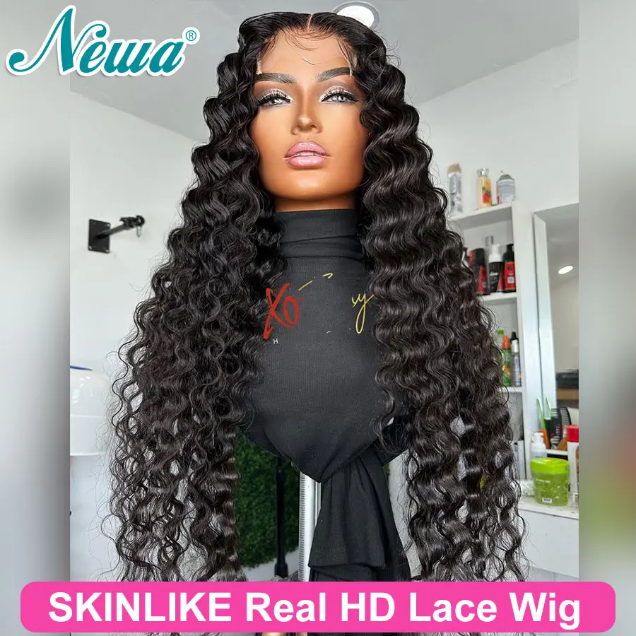 Newa الترا المجهزة HD الدانتيل الباروكة غلويليس الشعر البشري HD الدانتيل إغلاق شعر مستعار شعري طبيعي قبل قطعها غير مرئية HD الدانتيل شعر مستعار أمامي