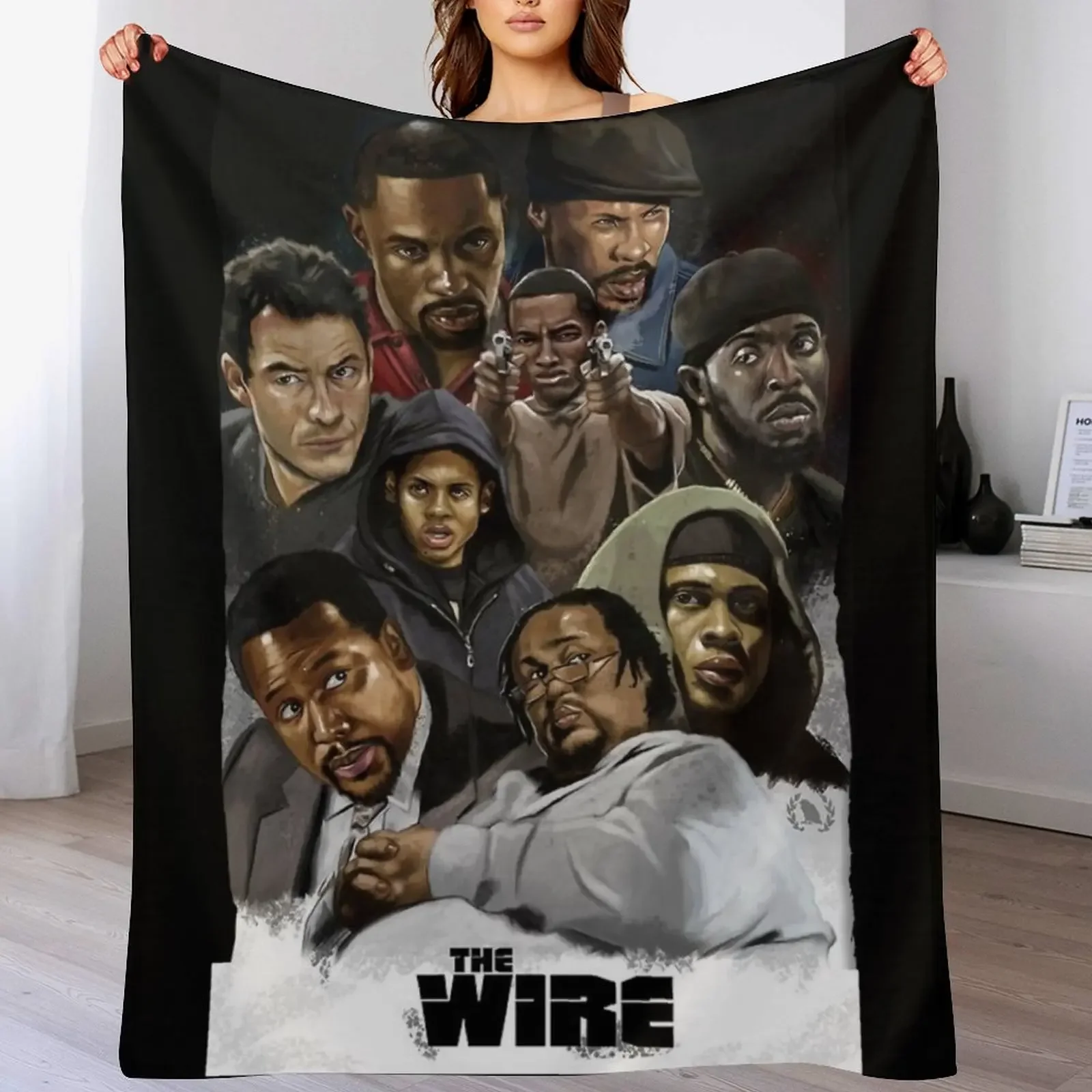 

New Omar Little Michael K Williams The Wire Poster Throw Blanket Soft Beds Polar valentine gift ideas warm for winter Blankets