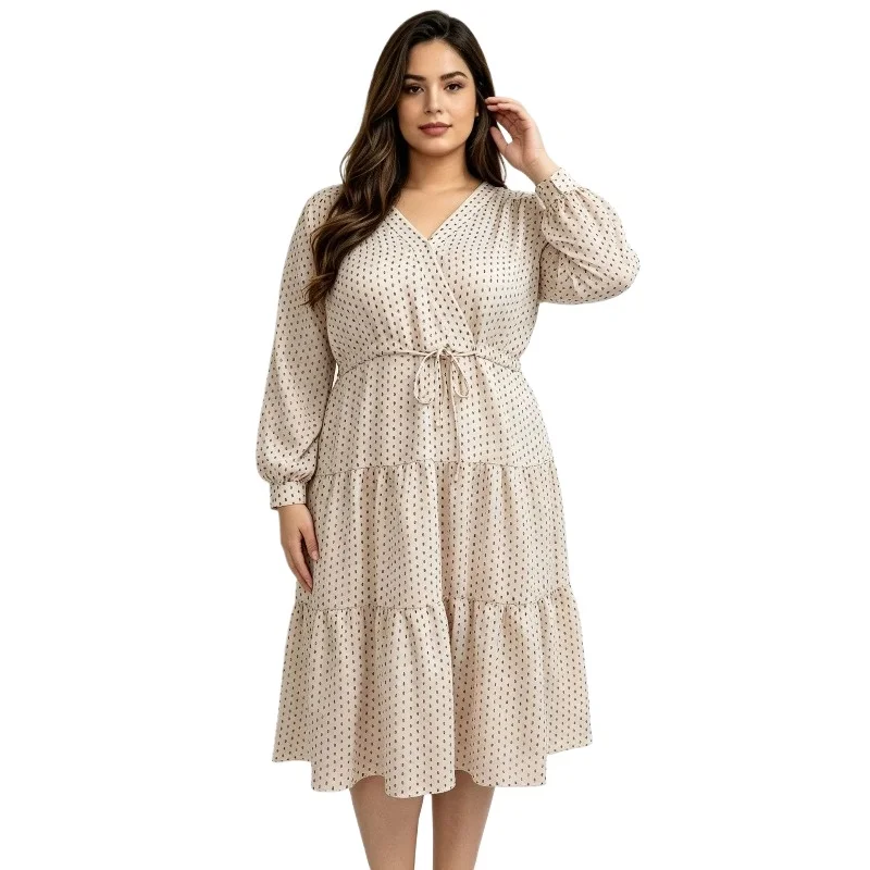 xl-5xl-プラスサイズのアフリカンワンピース、女性用秋ファッション、長袖vネックポリエステル製パーティーイブニングミディドレス、アンカラドレス