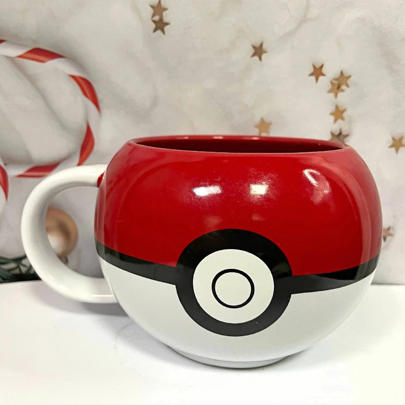 

Керамическая кружка Pokemon Pokeball, 500 мл, круглая чашка с мультяшным рисунком для домашнего офиса, кофе, чая, идеальный подарок для пар, любителей аниме