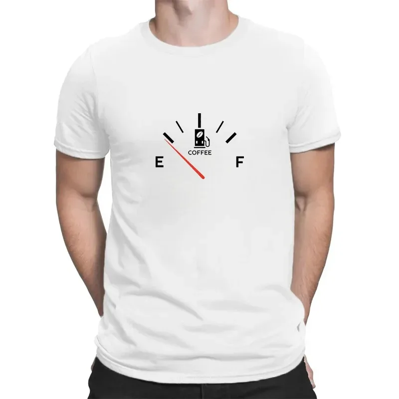 Coffee Fuel Meter Indicator Printed Graphics Fashion Street Wear Casual Summer Men Women Universal Short-sleeved T-shirt