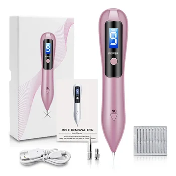 9 level LCD face skin dark spot remover mole tattoo removal laser plasma pen machine facial freckle tag wart removal portable