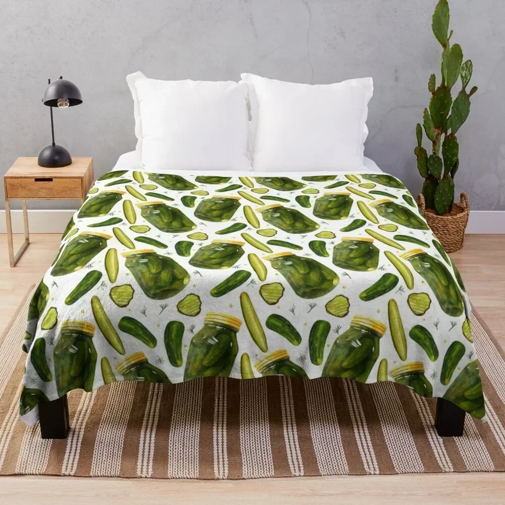 Pickles Pickles Pickles by Christine Leader Throw Blanket Lightweight Warm Blanket for Indoor Outdoor Use