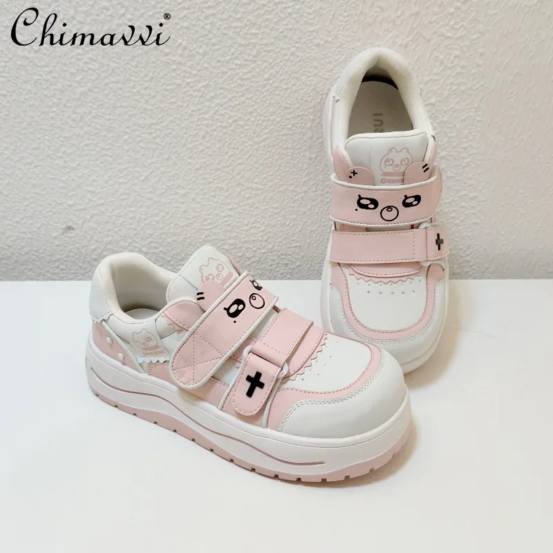 

Japanese Style Fashion Sweet Girl Cute Chunky Sole Sneakers 2026 Spring and Autumn New Kawaii Student Casual Shoes for Women